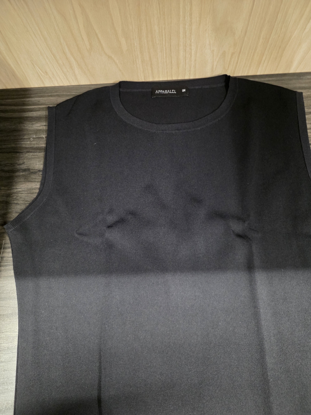 Apparel Sleeveless Black Knit Tank for Women
